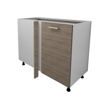 Corp Baza Colt Lecce, Stejar Sonoma Inchis/Alb, 98 x 50 x 80 cm