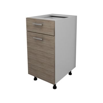 Corp Baza Lecce, 1 Sertar, 1 Usa, Stejar Sonoma Inchis/Alb, 40 x 50 x 80 cm