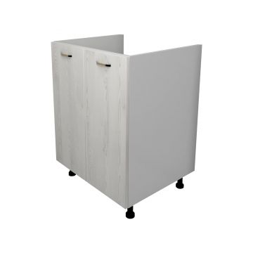 Corp Masca Chiuveta Lecce, 2 Usi, Pin Alb/Alb, 60 x 50 x 80 cm