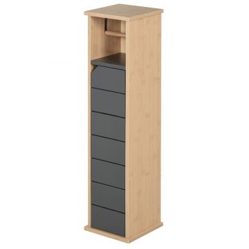 Dulap Baie - 18 18 75 cm, Raft Reglabil pentru Hartie Igienica