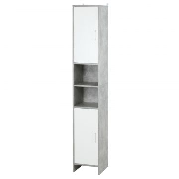 Dulap Baie Coloana - 30 30 180 cm, Lemn Efect Ciment