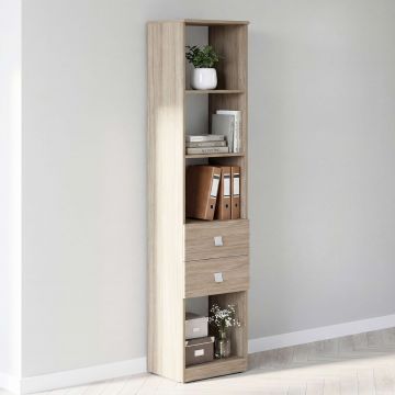 Dulap birou bibliorafturi LINEA 45, 2 Sertare, Oak
