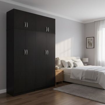 Dulap cu 4 usi, Athos I, V6, Wenge, 160x42x240 cm