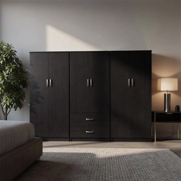 Dulap cu 6 usi, Athos I, V9, Wenge, 240x42x180 cm