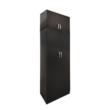 Dulap cu două uși și etajeră Lego, Lemn Wenge, 80x42x240 cm