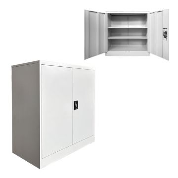 Dulap metalic cu functie de depozitare Armon, metal, Gri Deschis, 90x45x90 cm