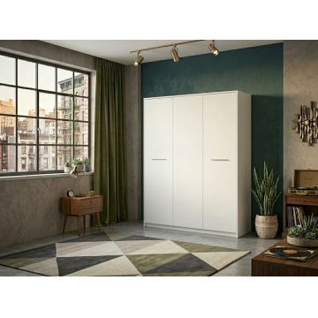 Dulap Practic 3 usi, 123 cm, Alb