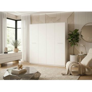 Dulap Practic 4 usi, 164 cm, Alb