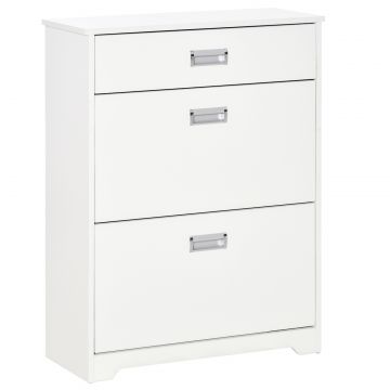 Suport de Pantofi Modern 2 Sertare pentru 16 Perechi de Pantofi si Sertar Mic 70x29x92cm