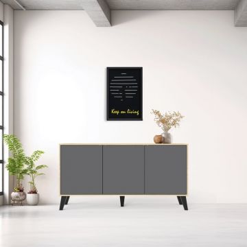 Bufet, Billie, Antracit, 40x149x77 cm