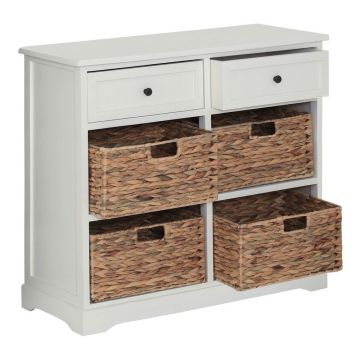 Comodă fildeș din lemn de paulownia 76x70x33 cm Vermont – Premier Housewares