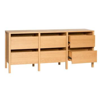 Comodă în culoare naturală cu aspect de lemn de stejar 150x65x40 cm Forma – Hübsch