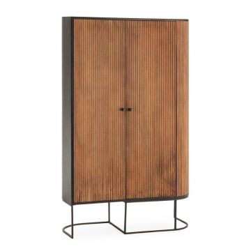 Comodă în culoare naturală din lemn de mango 100x165x40 cm Curve – MOME