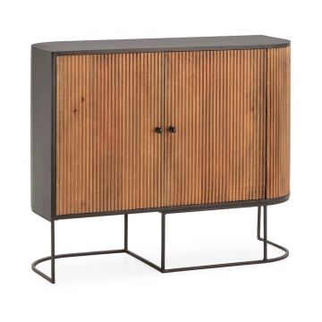 Comodă în culoare naturală din lemn de mango 110x90x40 cm Curve – MOME