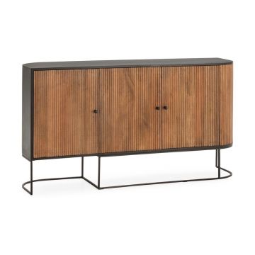 Comodă în culoare naturală din lemn de mango 165x90x40 cm Curve – MOME