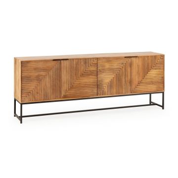 Comodă în culoare naturală din lemn de mango 210x80x40 cm Nereida – MOME