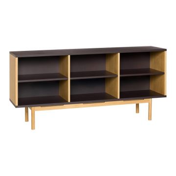 Comodă maro cu aspect de lemn de stejar 140x65x35 cm Dual – Hübsch