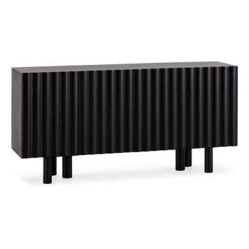 Comodă neagră din lemn de mango 160x80x40 cm Tamira – MOME
