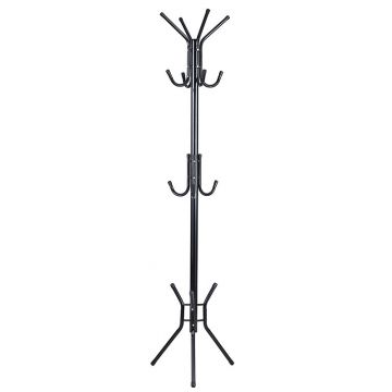 Cuier Piero metal, Alb - Negru, D44x181 cm