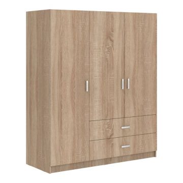 Dulap cu 3 usi, Royal, Stejar, 200x58x177 cm