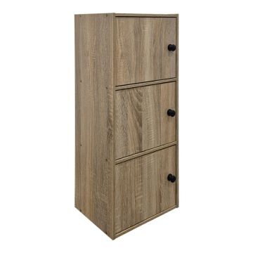 Dulap cu 3 usi, Wirdia, Stejar, 24x30.5x71.5 cm