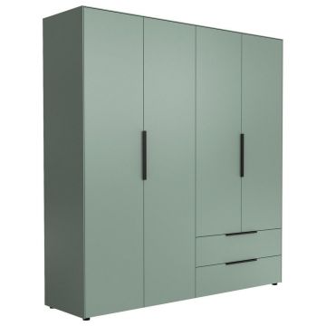 Dulap Cu Uși Rotative, 200/212/55 cm, verde salvie