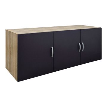 Dulap de haine Alvia sonoma-antracit three-leaf wardrobe, 150x51x60 cm