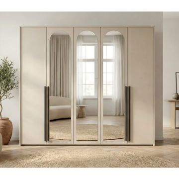 Dulap Luca - 255x217x65 cm, dimensiuni variate, design modern, spatiu generos si culori personalizabile