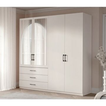 Dulap Pekin D4, cashmere - 196x215x60 cm, spațiu generos și design modern, material PAL și MDF