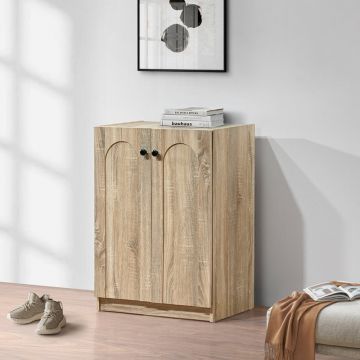 Dulap pentru pantofi cu functie de organizare, Ambera, lemn, sonoma, 60x36x81 cm