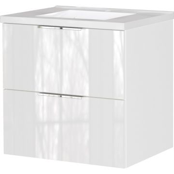 Dulap sub chiuvetă alb suspendat cu aspect lucios 61x61 cm Celano – Germania