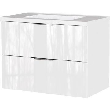 Dulap sub chiuvetă alb suspendat cu aspect lucios 81x61 cm Celano – Germania