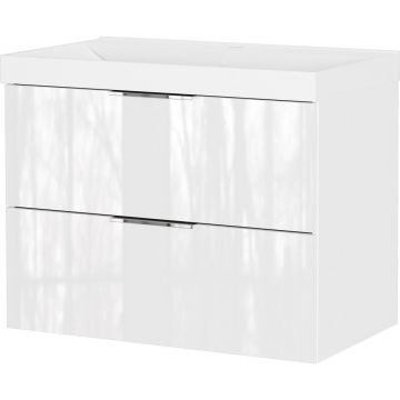 Dulap sub chiuvetă alb suspendat cu aspect lucios 81x65 cm Celano – Germania