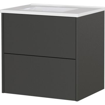 Dulap sub chiuvetă gri antracit suspendat cu aspect mat 61x61 cm Bodera – Germania