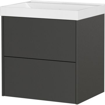Dulap sub chiuvetă gri antracit suspendat cu aspect mat 61x65 cm Bodera – Germania