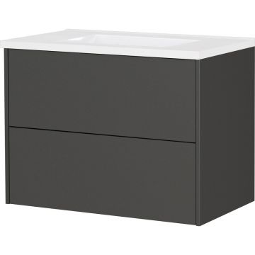 Dulap sub chiuvetă gri antracit suspendat cu aspect mat 81x61 cm Bodera – Germania