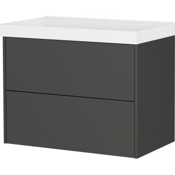 Dulap sub chiuvetă gri antracit suspendat cu aspect mat 81x65 cm Bodera – Germania