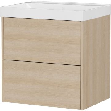 Dulap sub chiuvetă în culoare naturală suspendat cu aspect de lemn de stejar 61x65 cm Bodera – Germania