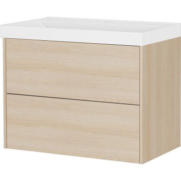 Dulap sub chiuvetă în culoare naturală suspendat cu aspect de lemn de stejar 81x65 cm Bodera – Germania