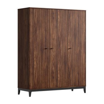 Șifonier în culoare naturală închisă cu aspect de lemn de nuc 148x190x55 cm Ilyas – Vipack