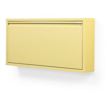 Pantofar galben deschis cu deschidere înclinată/suspendat din oțel 75x37,5x12,5 cm Billy – Spinder Design