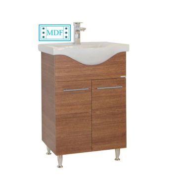 Set Baza front MDF si Lavoar seria 153, 55 cm, bambus