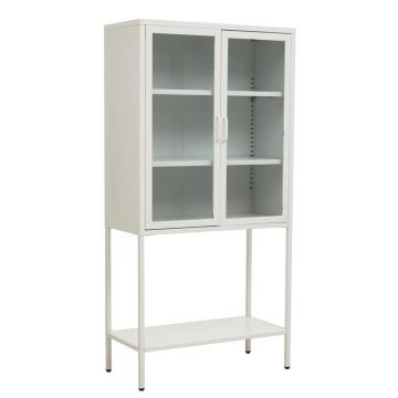 Vitrină albă din oțel 75x150x35 cm Acier – Premier Housewares