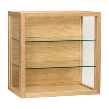 Vitrină în culoare naturală cu aspect de lemn de stejar suspendată 40x40x27 cm Poetic – Hübsch