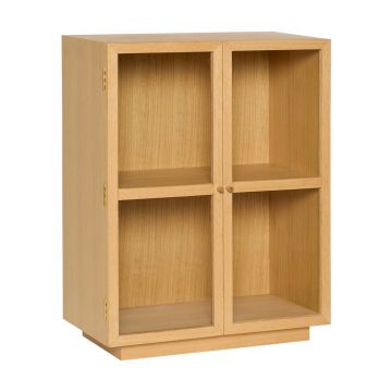 Vitrină în culoare naturală cu aspect de lemn de stejar suspendată 70x90x39 cm Mae – Hübsch