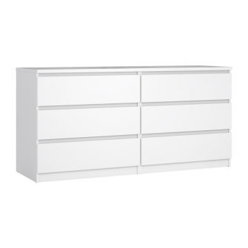 Comodă albă 154x76x50 cm Naia – Tvilum