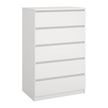 Comodă albă 77x121x50 cm Naia – Tvilum