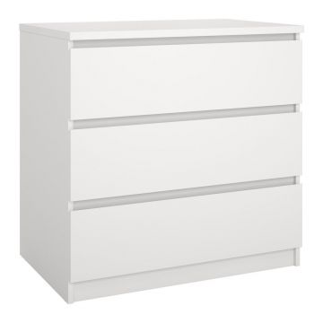 Comodă albă 77x76x50 cm Naia – Tvilum