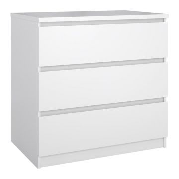 Comodă albă 77x76x50 cm Naia – Tvilum