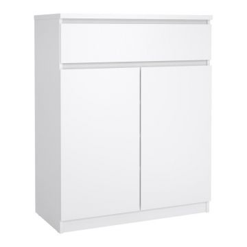 Comodă albă 80x100x40 cm Naia – Tvilum